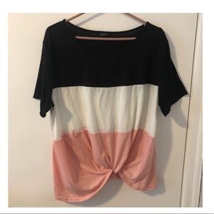 Colour Block Top with Knot